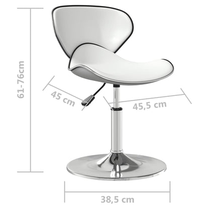 Bar Stool White Faux Leather