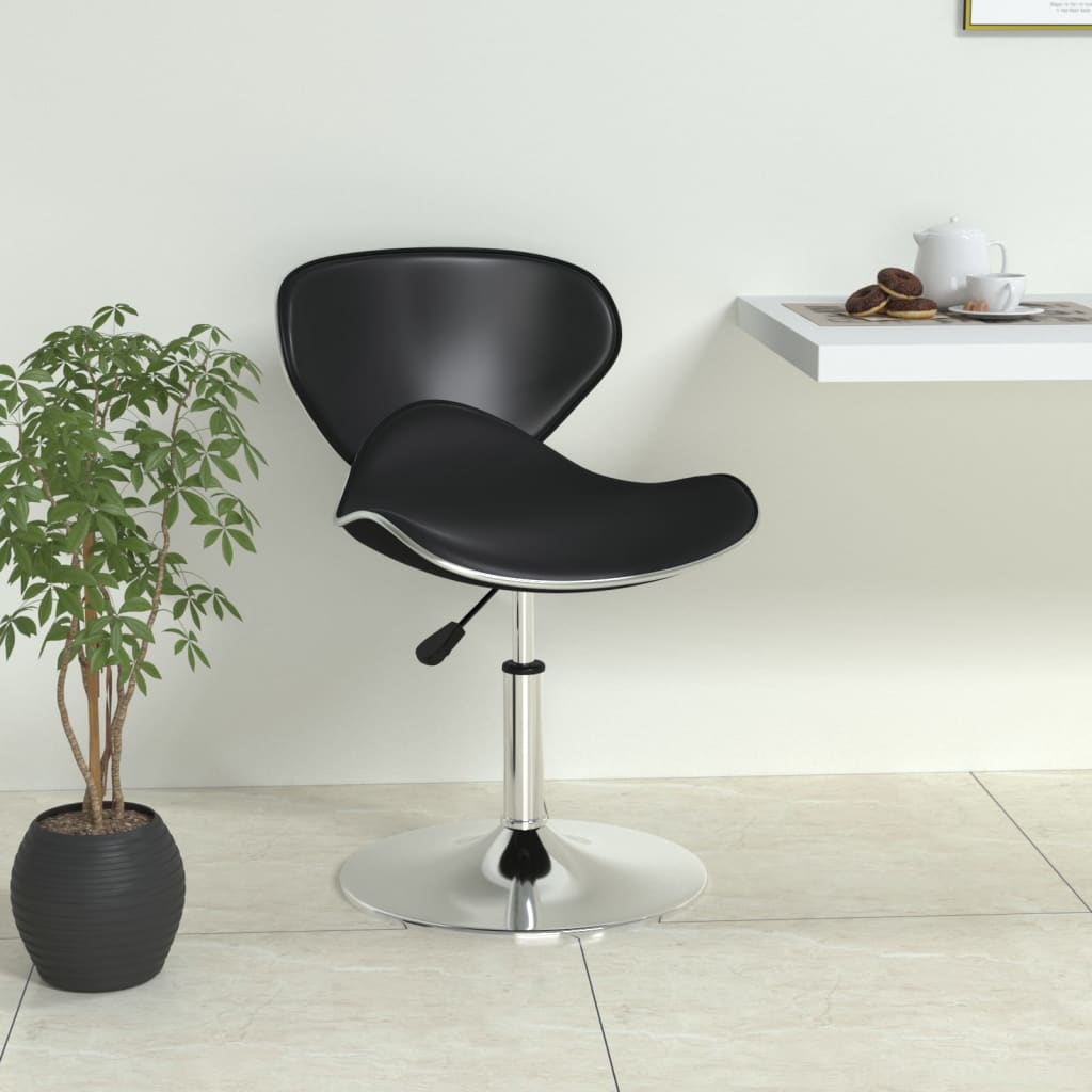 Bar Stool Black Faux Leather