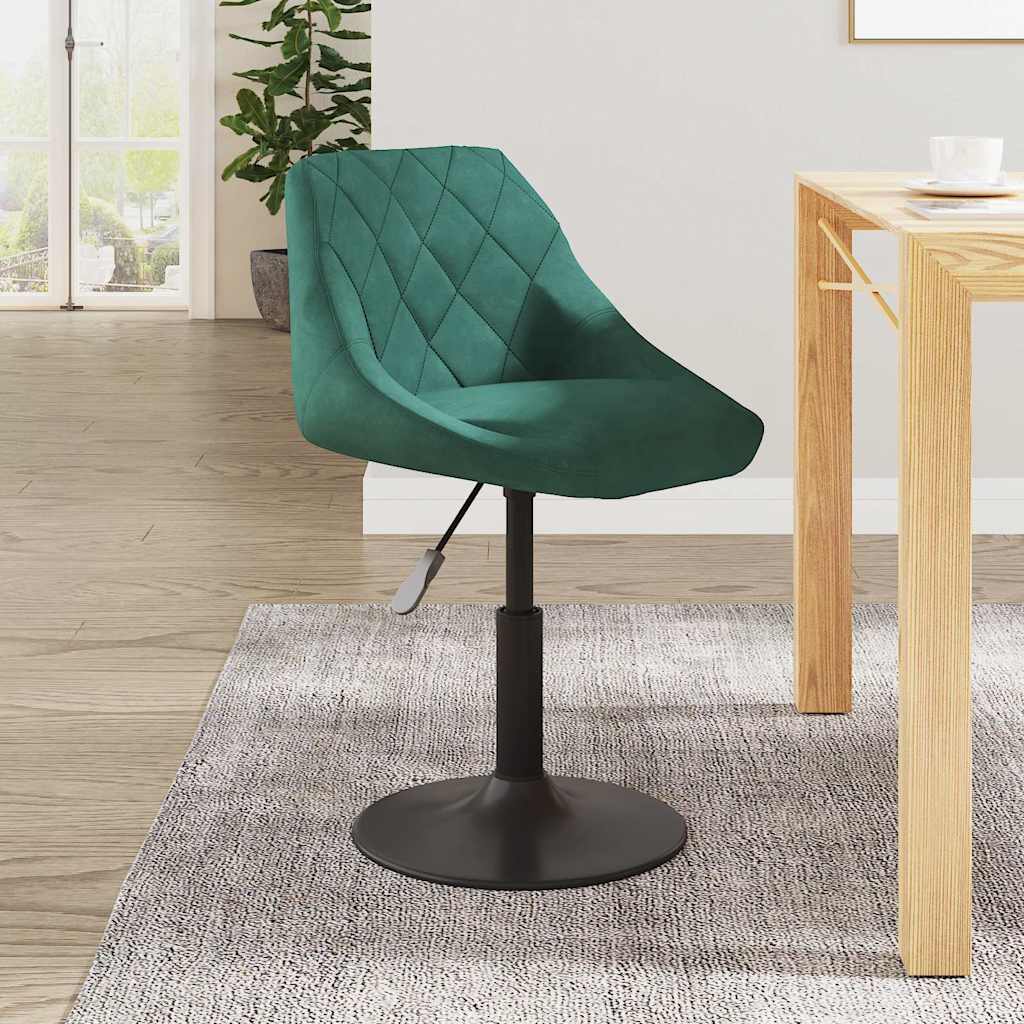 Bar Stool Dark Green Velvet