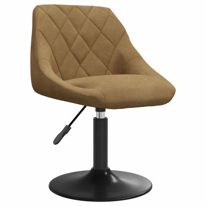 Swivel Dining Chairs 2 pcs Faux leather Brown 46 x 44 x 77.5 cm