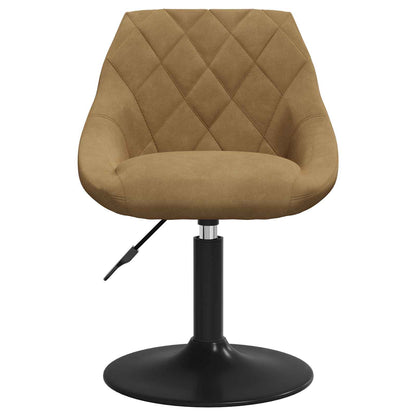 Swivel Dining Chairs 2 pcs Faux leather Brown 46 x 44 x 77.5 cm