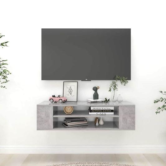 TV Cabinet | Concrete Grey | Engineered Wood | Medium | TV Cabinet