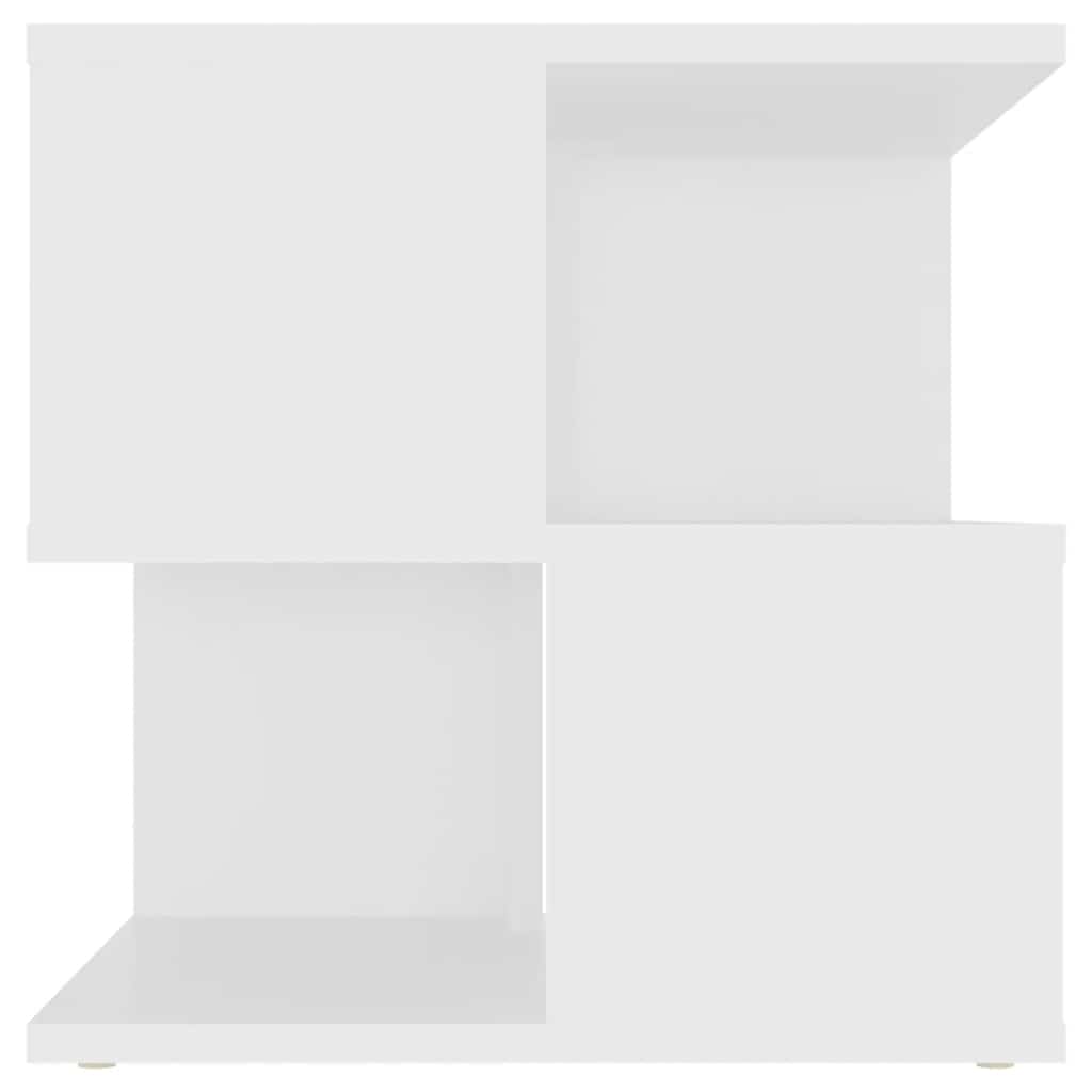 Side Table White 40x40x40 cm Engineered Wood