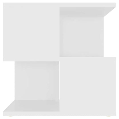 Side Table White 40x40x40 cm Engineered Wood