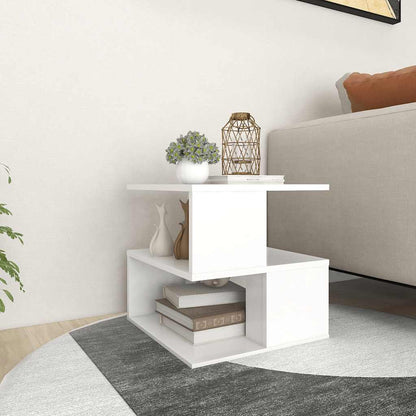 Side Table White 40x40x40 cm Engineered Wood