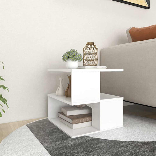 Side Table | White | Engineered Wood | 40 cm x 40 cm x 40 cm | End Table