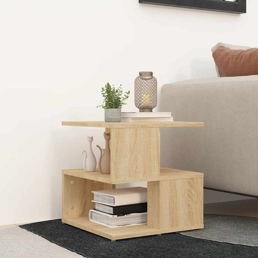 Side Table | Sonoma Oak | Engineered Wood | Compact | Side Table | Square