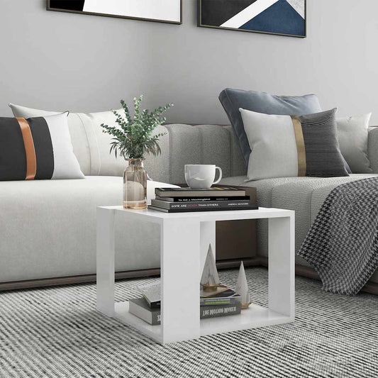 Coffee Table | White | Engineered Wood | Square | Modern | Minimalistic
