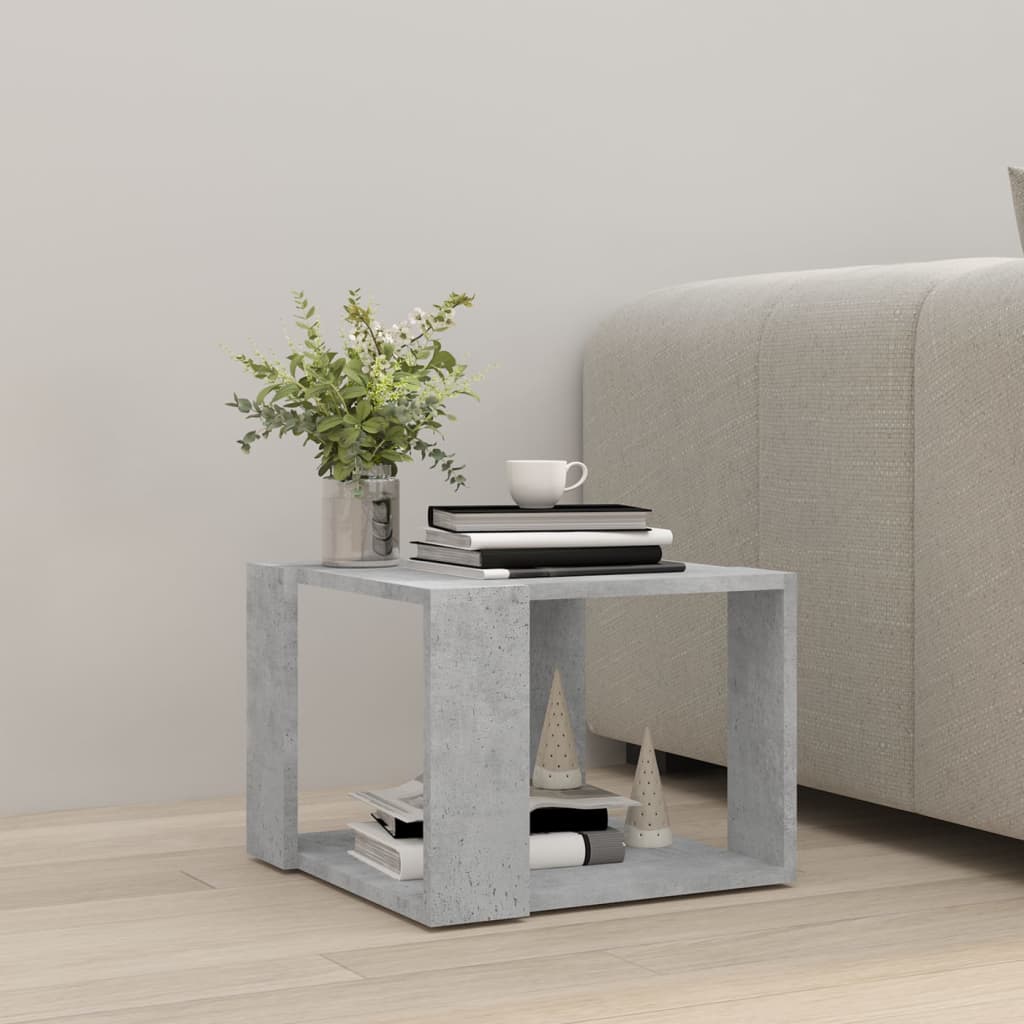 Coffee Table Concrete Grey 40x40x30 cm Engineered Wood