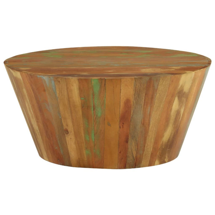 Coffee Table Ø65x31 cm Solid Reclaimed Wood