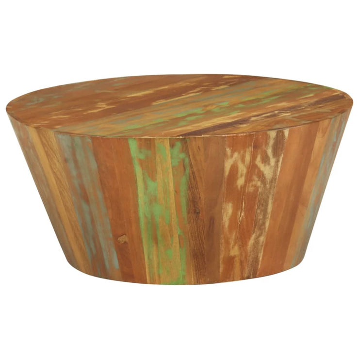 Coffee Table Ø65x31 cm Solid Reclaimed Wood