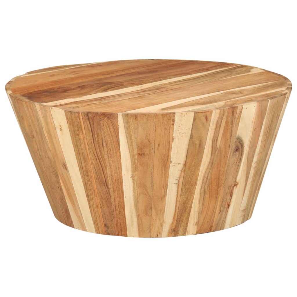Coffee Table Ø65x31 cm Solid Acacia Wood