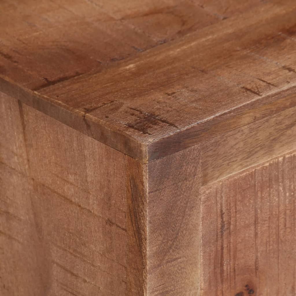 TV Cabinet Grey Rough mango wood, MDF Medium Storage TV Cabinet