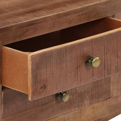TV Cabinet Grey Rough mango wood, MDF Medium Storage TV Cabinet