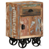 Bedside Cabinet with Wheels 40x30x57 cm Solid Reclaimed Wood