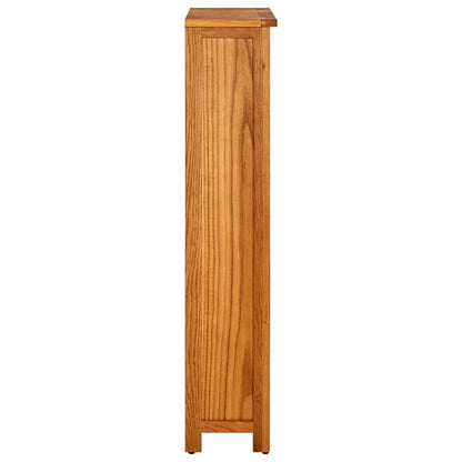 4-Tier Bookcase 27.6"x8.7"x43.3" Solid Oak Wood