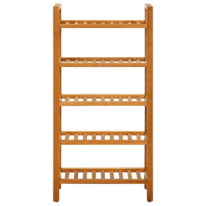 Shoe Rack with 5 Shelves 19.7"x10.6"x39.4" Solid Oak Wood