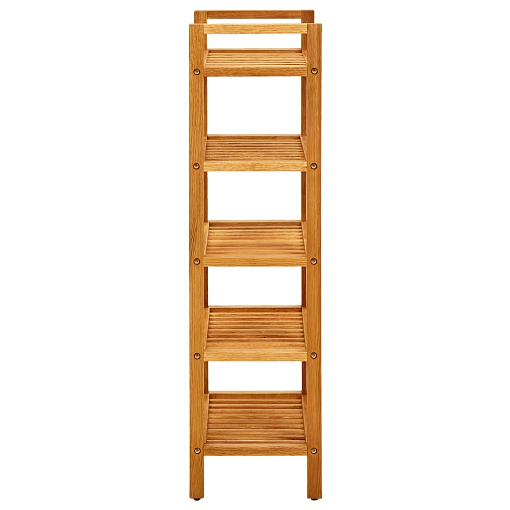 Shoe Rack with 5 Shelves 19.7"x10.6"x39.4" Solid Oak Wood