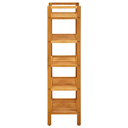 Shoe Rack with 5 Shelves 19.7"x10.6"x39.4" Solid Oak Wood