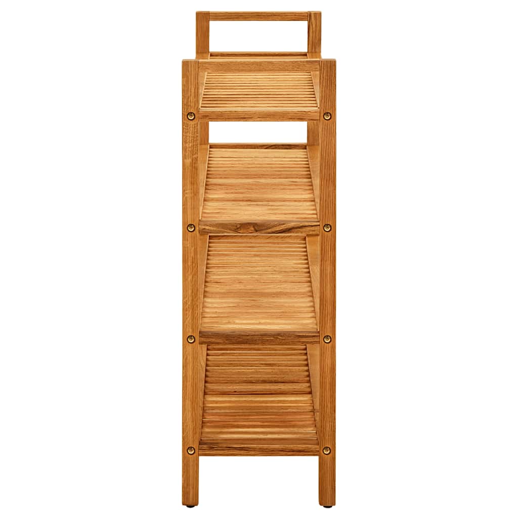Shoe Rack with 4 Shelves 39.4"x10.6"x31.5" Solid Oak Wood
