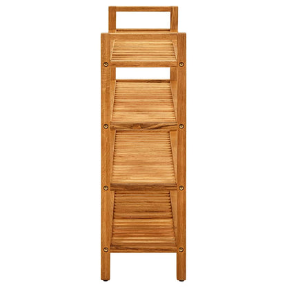 Shoe Rack with 4 Shelves 39.4"x10.6"x31.5" Solid Oak Wood