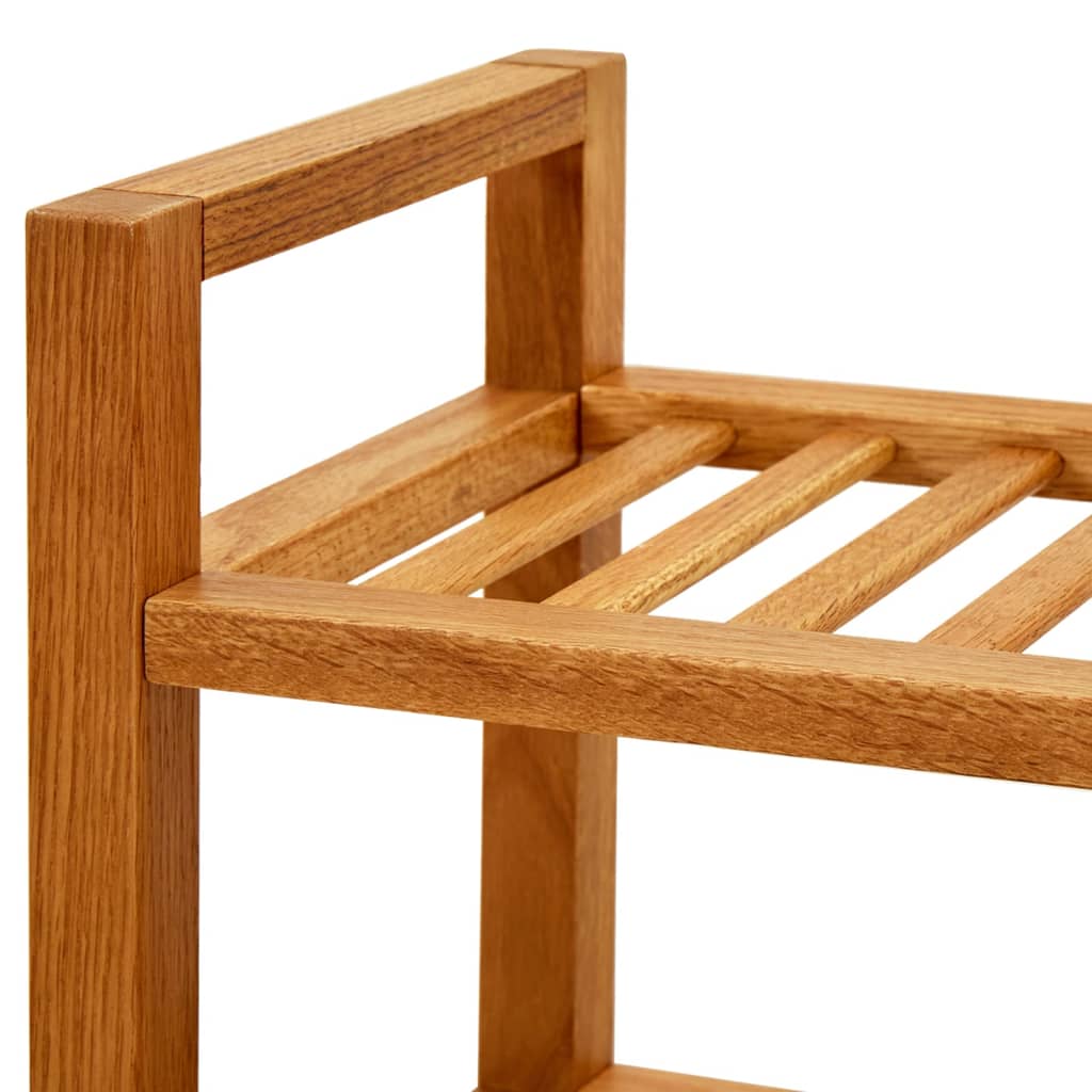 Shoe Rack Natural Oak Solid Oak Wood Standard Shoe Rack