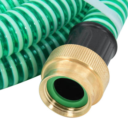 Suction Hose with Brass Connectors Green 1.1" 3 m PVC