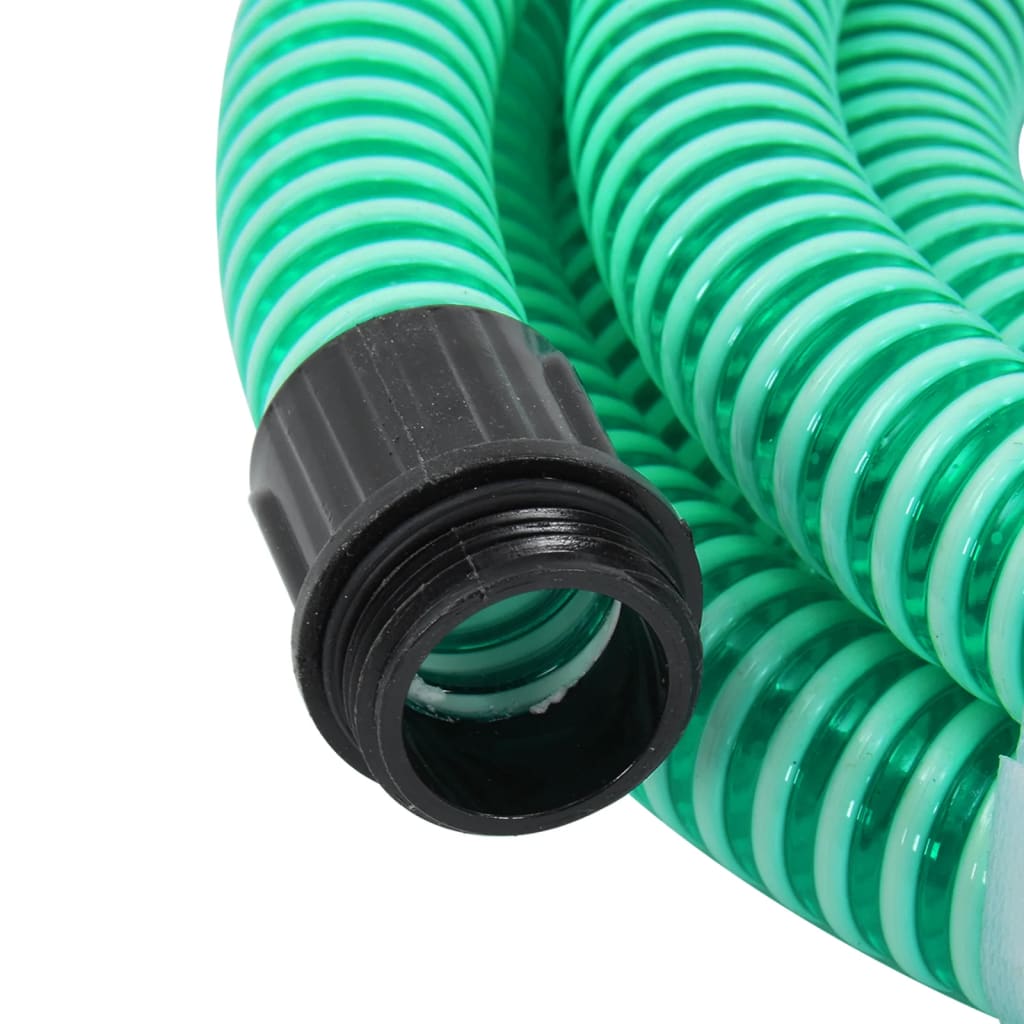 Suction Hose with Brass Connectors Green 1.1" 15 m PVC