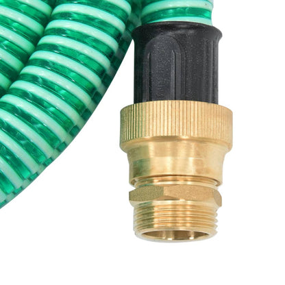 Suction Hose with Brass Connectors Green 1.1" 25 m PVC