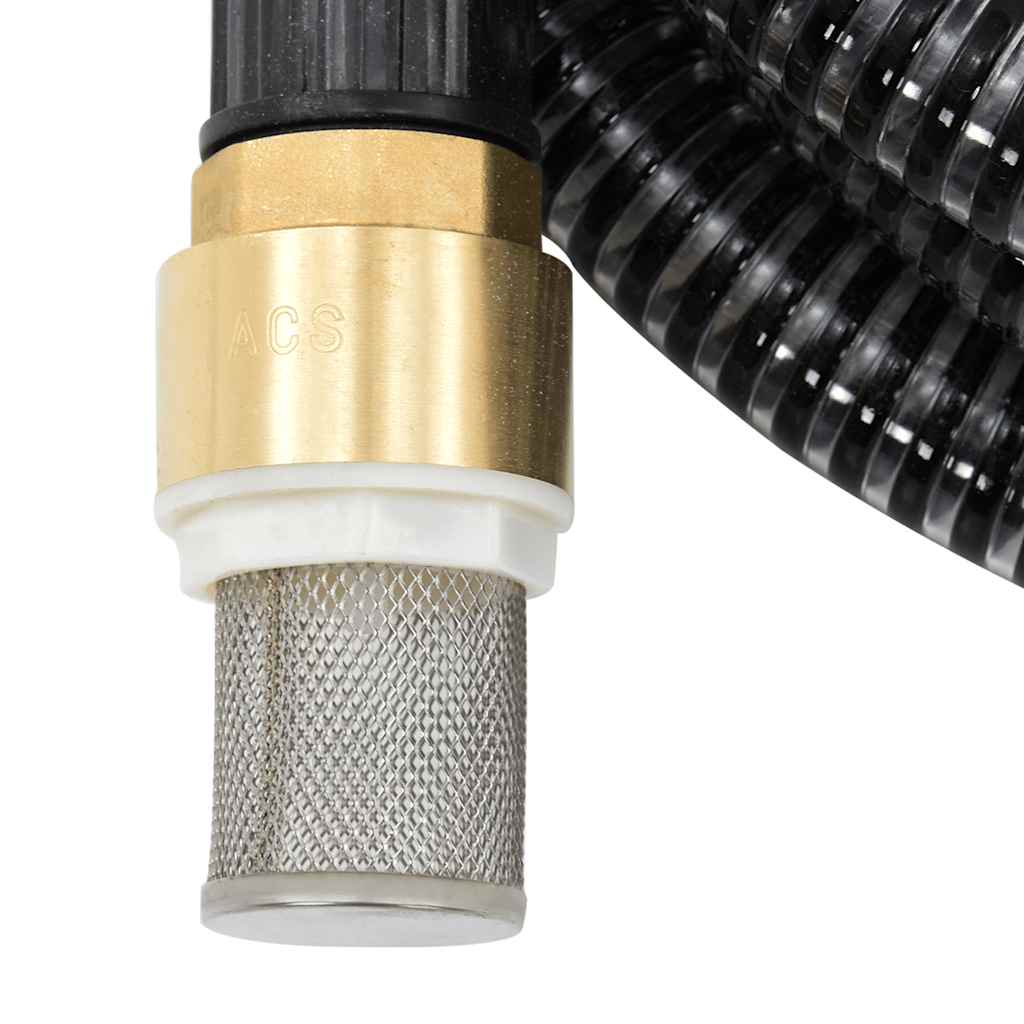 Suction Hose | Black | PVC, Brass | 4 m | Durable | Suction Hose