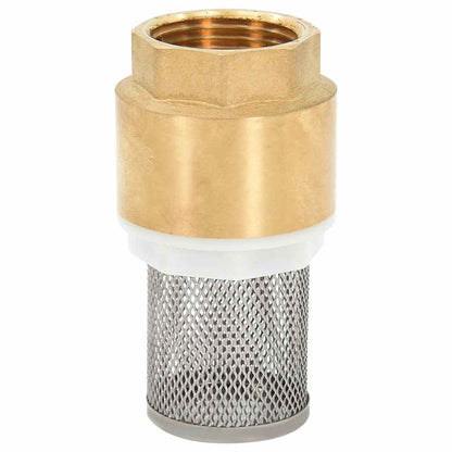 Suction Hose with Brass Connectors Black 1.1" 15 m PVC