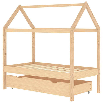 Kids Bed Frame | Wooden | Solid pine wood | 70 x 140 cm | Kids Bed Frame