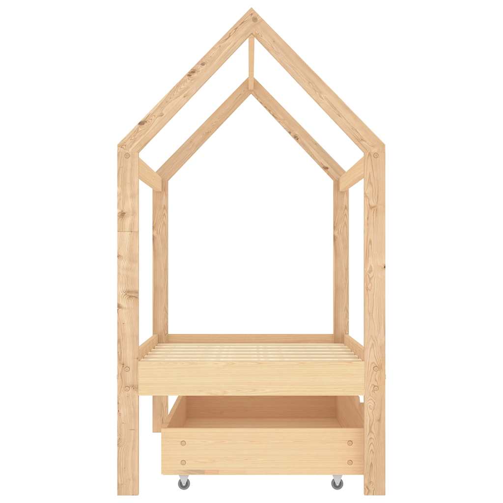 Kids Bed Frame | Wooden | Solid pine wood | 70 x 140 cm | Kids Bed Frame