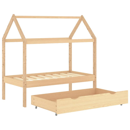 Kids Bed Frame | Wooden | Solid pine wood | 70 x 140 cm | Kids Bed Frame