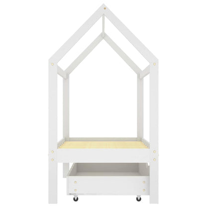 Kids Bed Frame | White | Solid pine wood | 70 cm x 140 cm