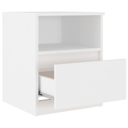 Bed Cabinet | Set of 2 | White | Engineered wood | Medium | Bed Cabinet