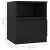 Bed Cabinet Black 40x40x50 cm Engineered Wood