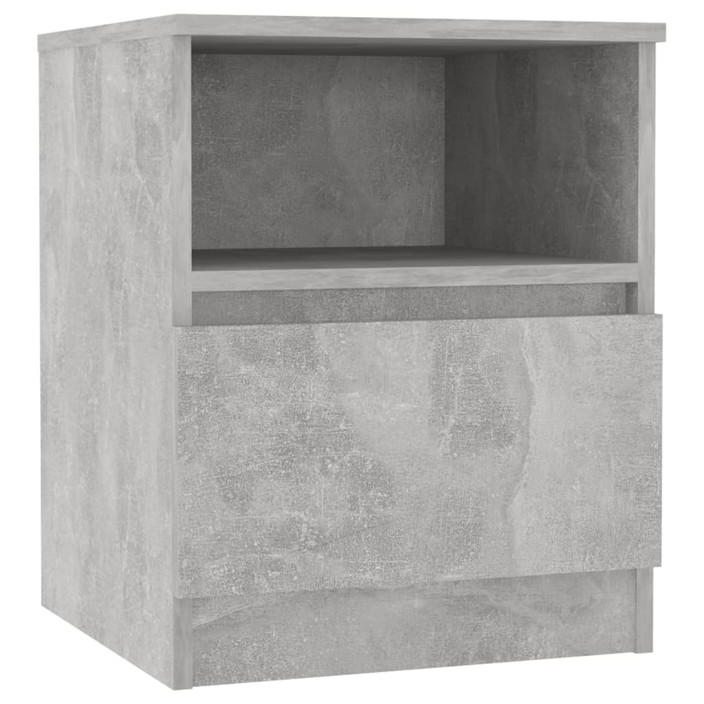 Bed Cabinet | Concrete grey | Engineered wood | Medium | Bed Cabinet