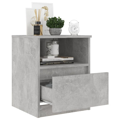 Bed Cabinet | Concrete grey | Engineered wood | Medium | Bed Cabinet