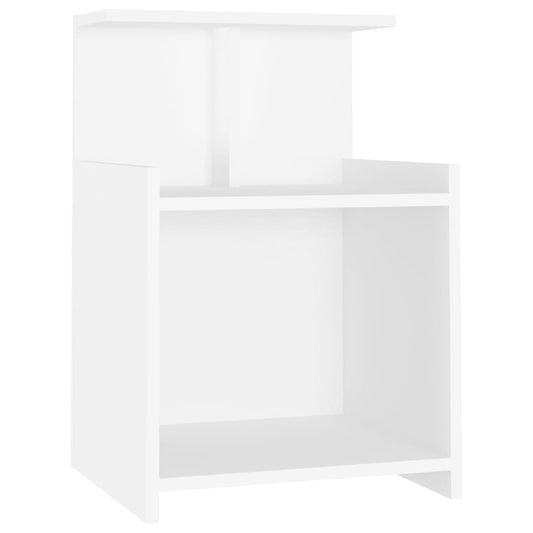 Bed Cabinet White 40x35x60 cm Engineered Wood