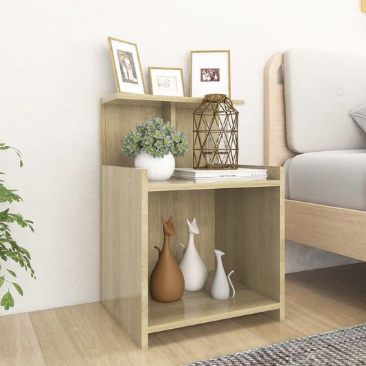 Bed Cabinet | Set of 2 | Sonoma oak | Engineered wood | Compact