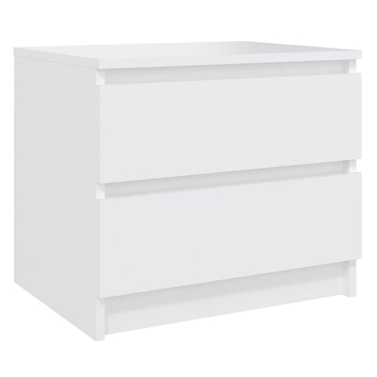 806194 vidaXL Bed Cabinets 2 pcs White 50x39x43,5 cm Engineered Wood