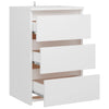 Bed Cabinet White 40x35x62.5 cm Engineered Wood
