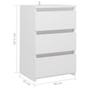 Bed Cabinets 2 pcs White 40x35x62.5 cm Engineered Wood