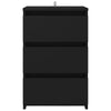 Bed Cabinet Black 40x35x62.5 cm Engineered Wood