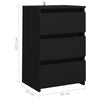 Bed Cabinets 2 pcs Black 40x35x62.5 cm Engineered Wood