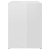 Bed Cabinet High Gloss White 40x30x40 cm Engineered Wood