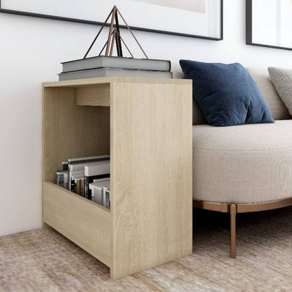 Side Table Sonoma Oak 50x26x50 cm Engineered Wood
