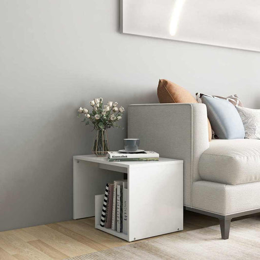 Side Table | White | Engineered wood | Medium | Side Table | Rectangular