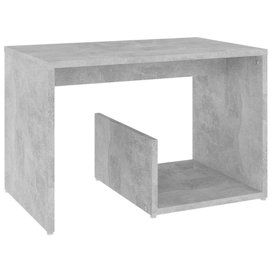 Side Table | Concrete grey | Engineered wood | 59cm x 36cm x 38cm